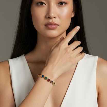 Bracelet Élysia Femme – Zircone & Or 18K | Résistant à l'eau – CLAWMEHOPE
