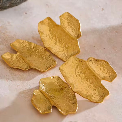 Boucles Aélia dorées texturées | CLAWME HOPE