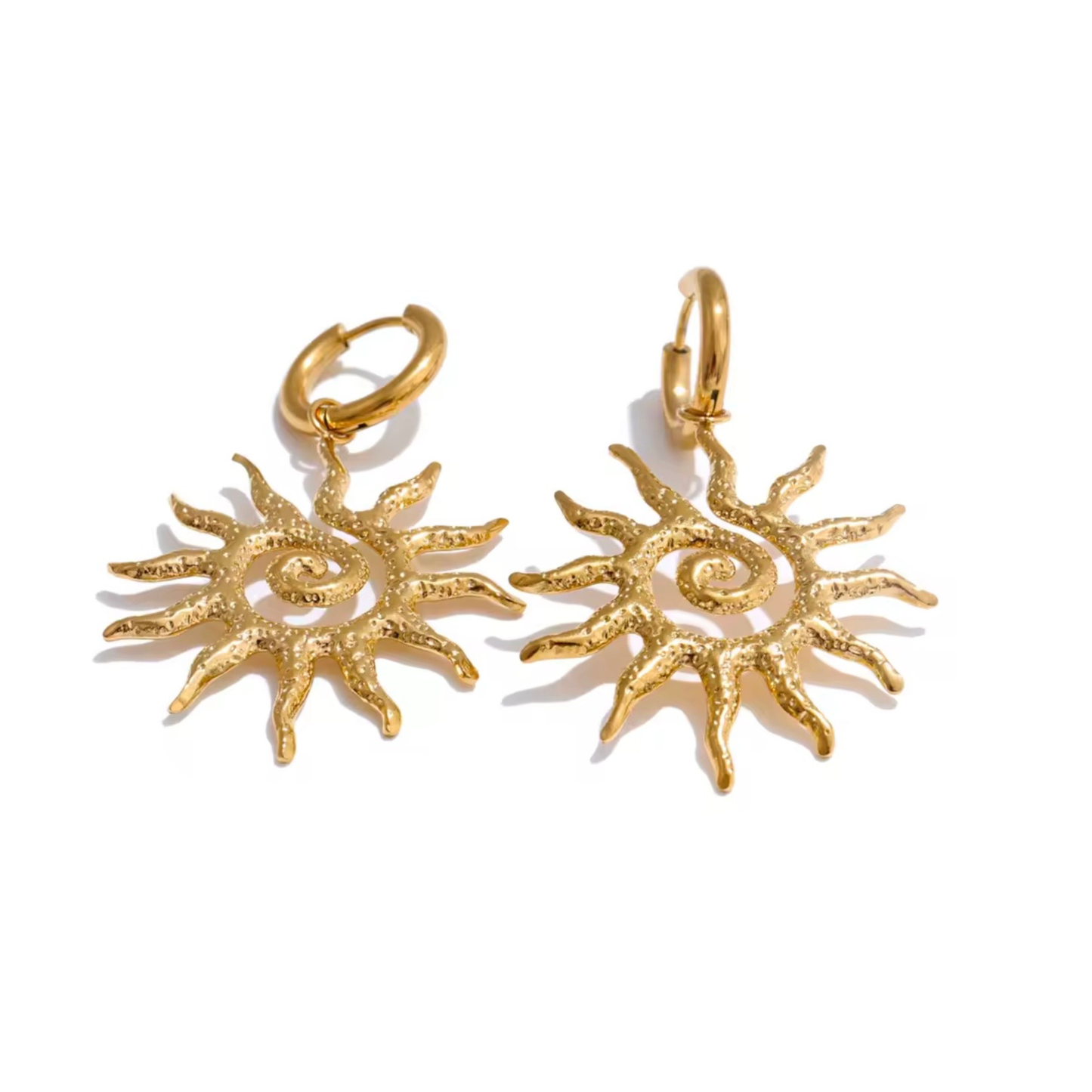 Boucles d’Oreilles Modulables Dorées en Acier Inoxydable 316L – ava | CLAWME HOPE