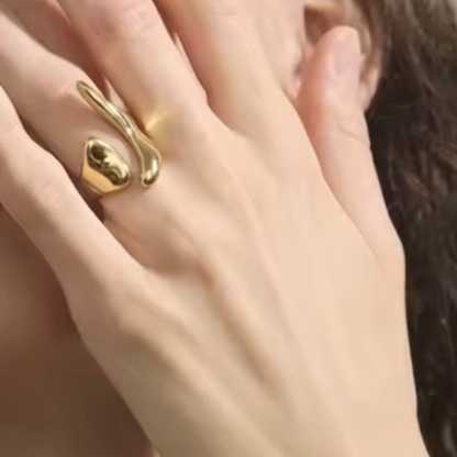 Bague Élyra ajustable dorée ou argentée | CLAWME HOPE