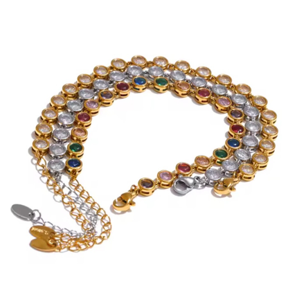 Bracelet Élysia Femme – Zircone & Or 18K | Résistant à l'eau – CLAWMEHOPE