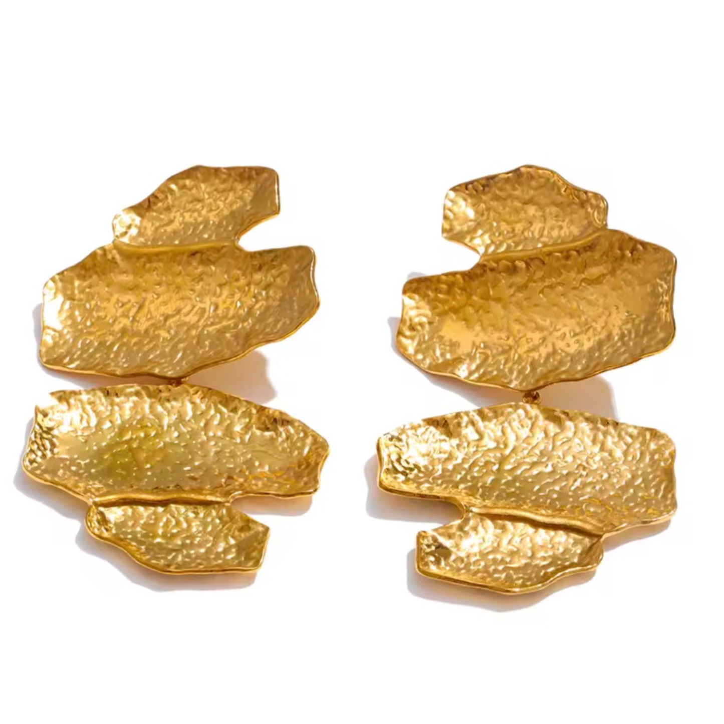 Boucles Aélia dorées texturées | CLAWME HOPE