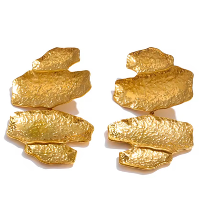 Boucles Aélia dorées texturées | CLAWME HOPE
