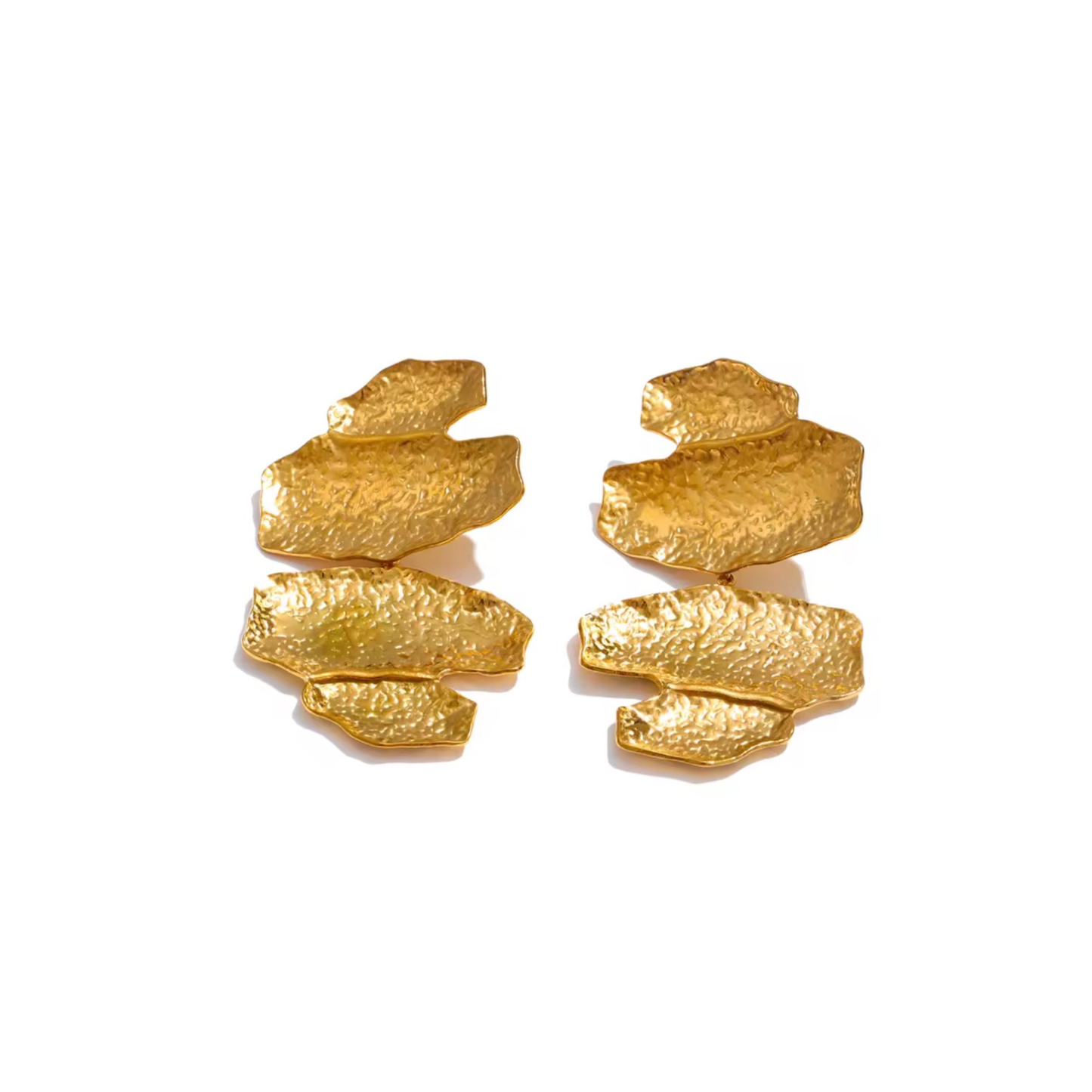Boucles Aélia dorées texturées | CLAWME HOPE