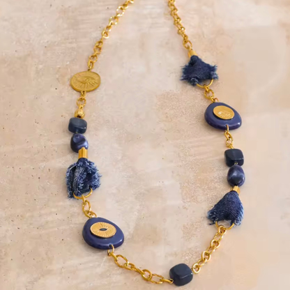 Collier GAÏA — Sautoir doré acier inoxydable 316L CLAWME HOPE