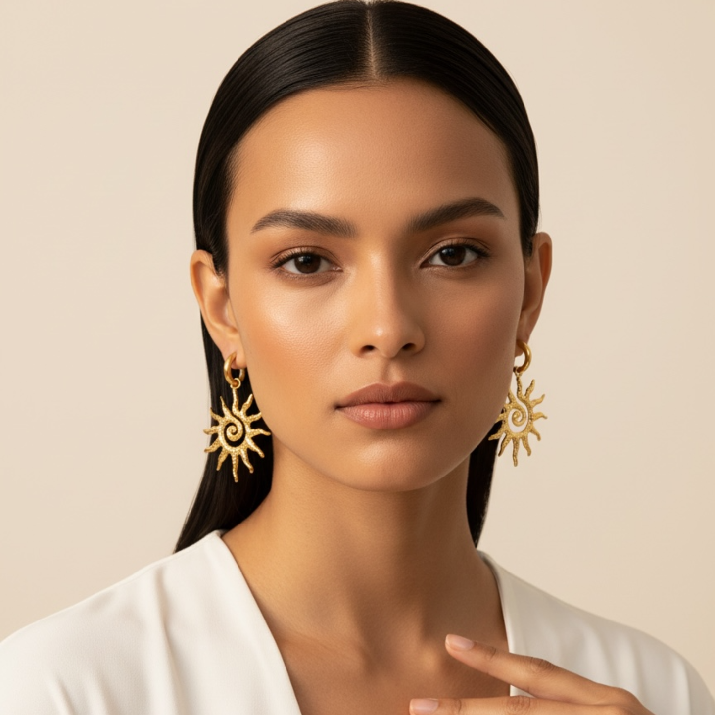 Boucles d’Oreilles Modulables Dorées en Acier Inoxydable 316L – ava | CLAWME HOPE