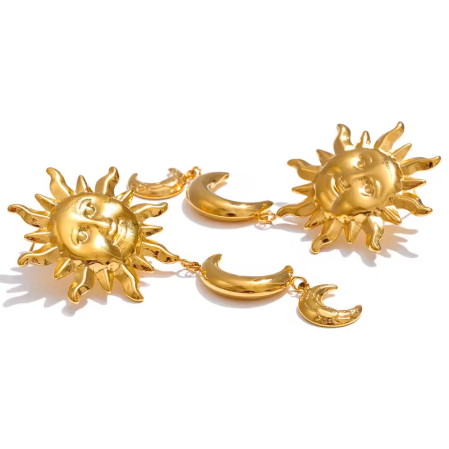 Boucles Solaris en acier inoxydable doré | CLAWME HOPE