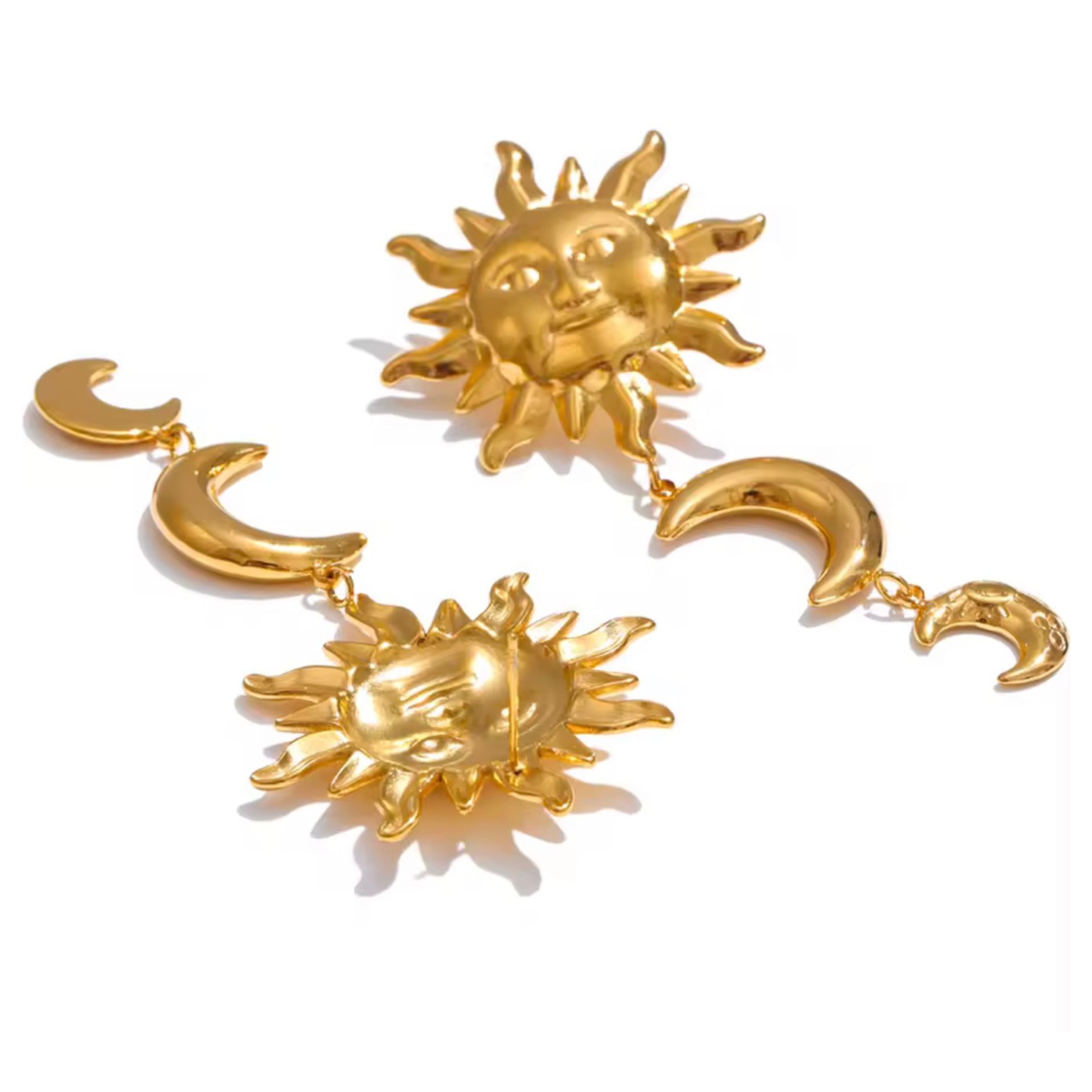 Boucles Solaris en acier inoxydable doré | CLAWME HOPE