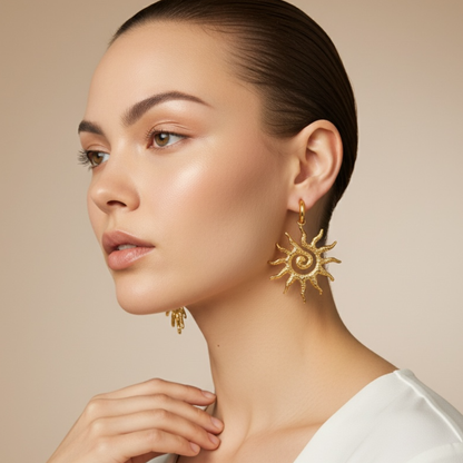 Boucles d’Oreilles Modulables Dorées en Acier Inoxydable 316L – ava | CLAWME HOPE