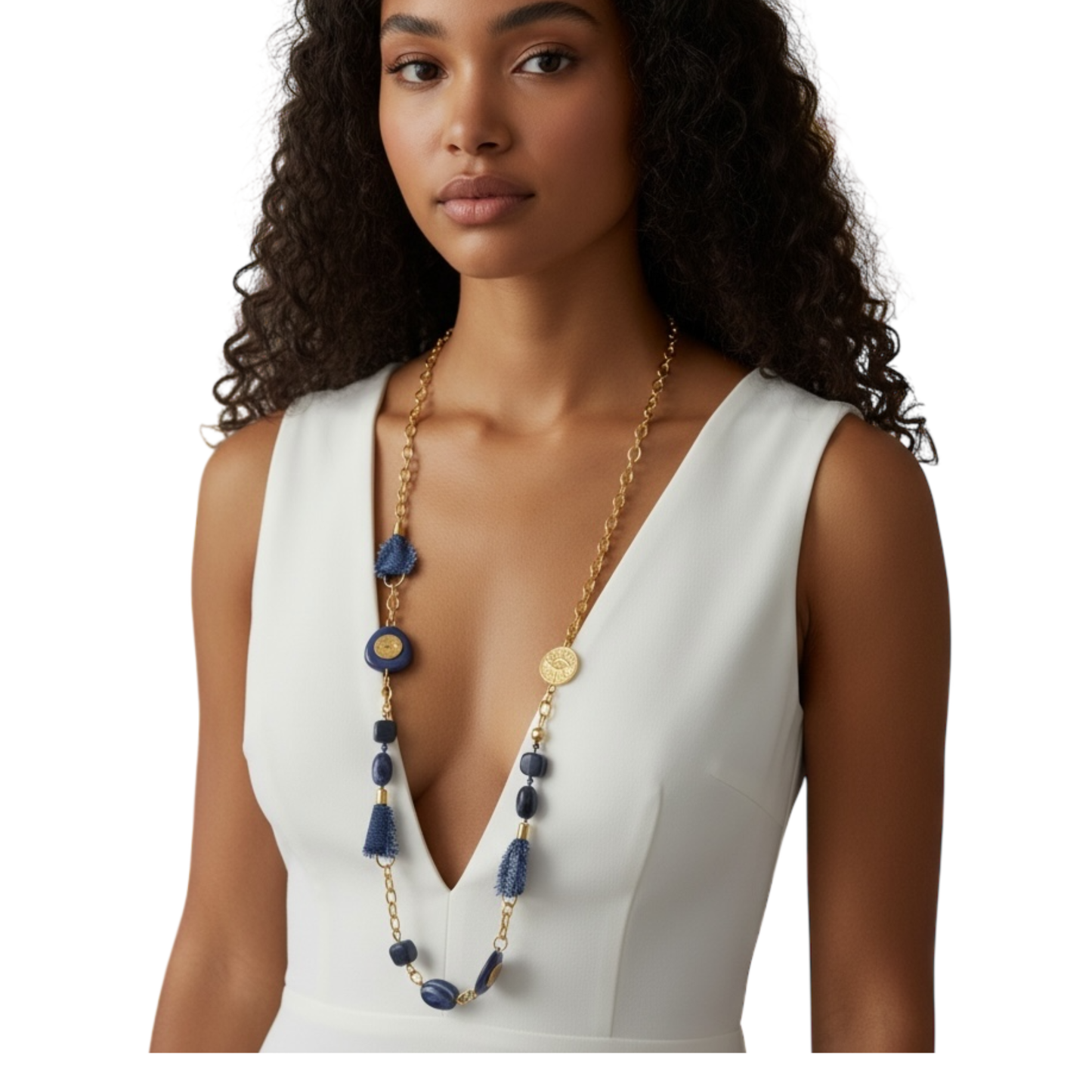 Collier GAÏA — Sautoir doré acier inoxydable 316L CLAWME HOPE
