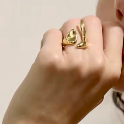 Bague Élyra ajustable dorée ou argentée | CLAWME HOPE