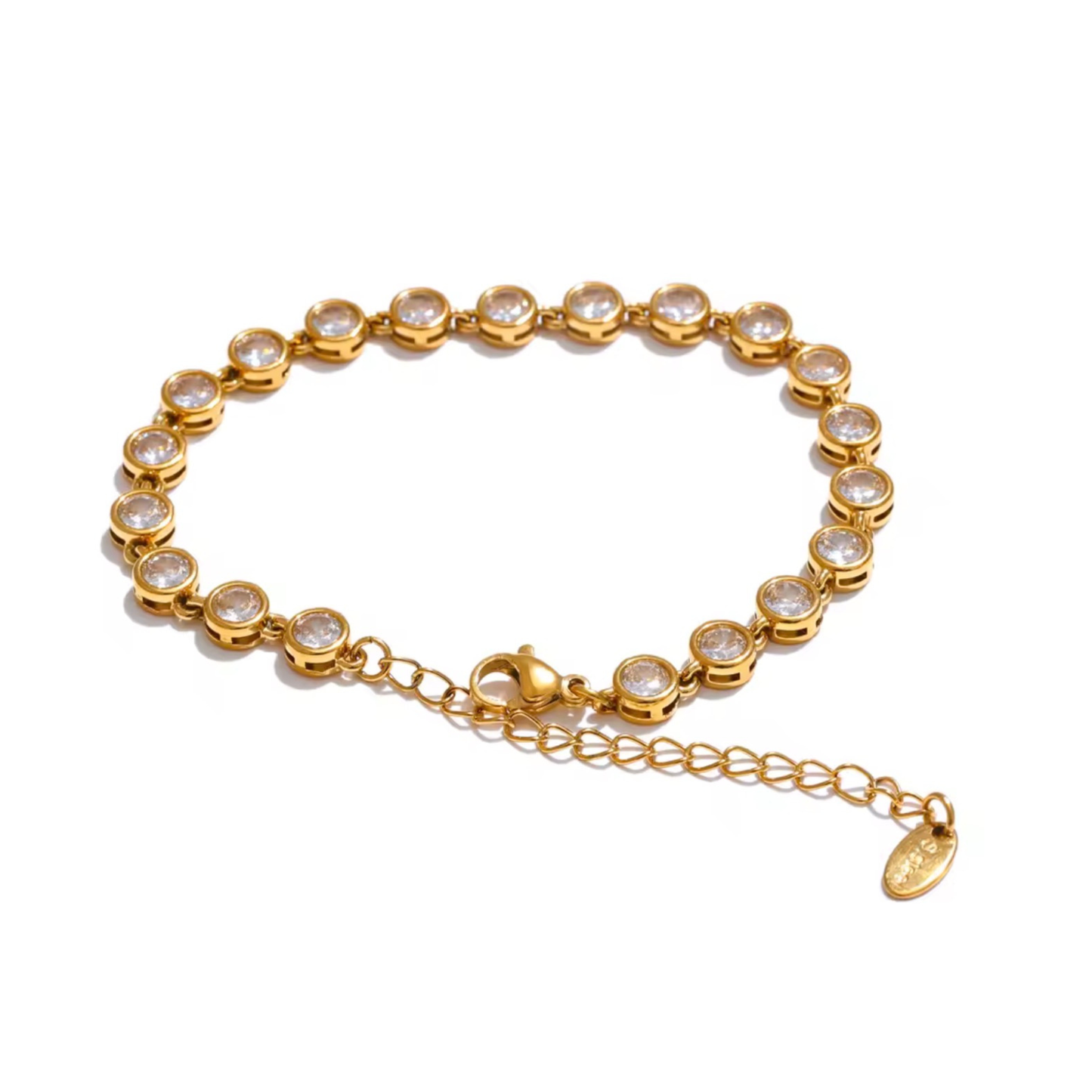 Bracelet Élysia Femme – Zircone & Or 18K | Résistant à l'eau – CLAWMEHOPE