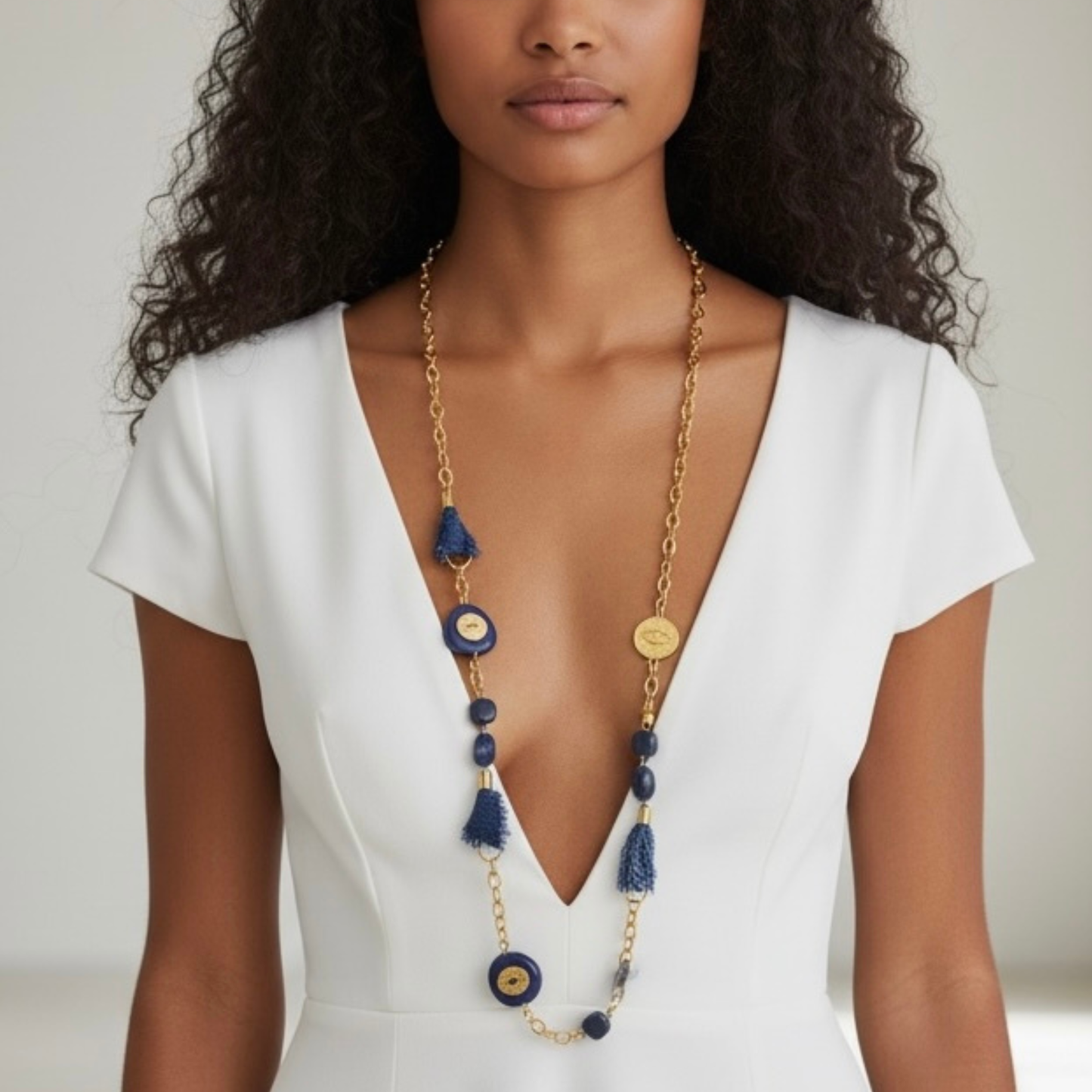 Collier GAÏA — Sautoir doré acier inoxydable 316L CLAWME HOPE