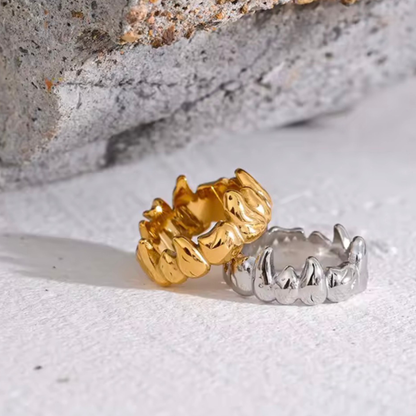 Bague Orion sculpturale dorée ou argentée | CLAWME HOPE