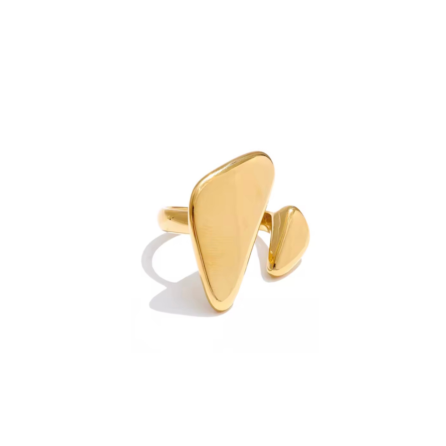 Bague Luma dorée géométrique ajustable | CLAWME HOPE