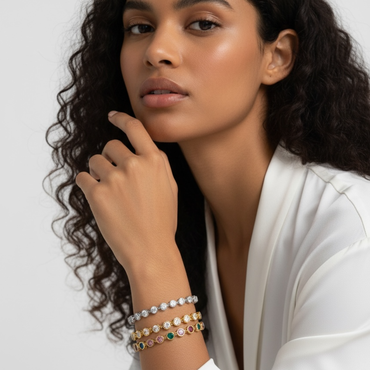 Bracelet Élysia Femme – Zircone & Or 18K | Résistant à l'eau – CLAWMEHOPE