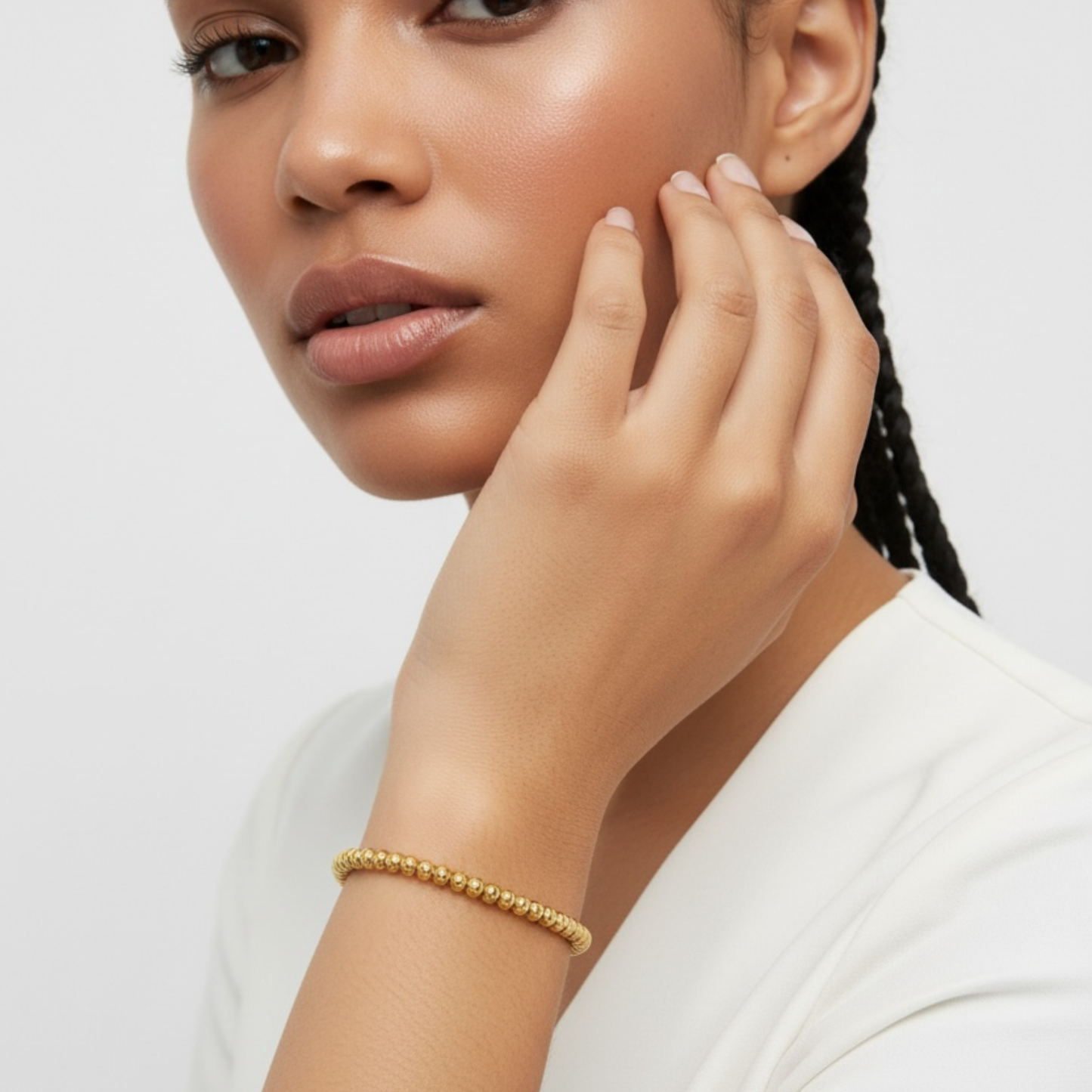 bracelet Jonc ÉLOA – Acier Inoxydable 316L, Plaqué Or 18K PVD, Waterproof, Hypoallergénique