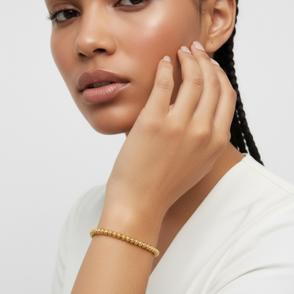 bracelet Jonc ÉLOA – Acier Inoxydable 316L, Plaqué Or 18K PVD, Waterproof, Hypoallergénique