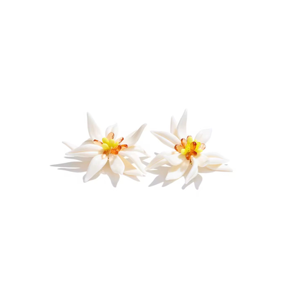 Boucles d’oreilles Fleur FLORÉLIA – Acier Inoxydable 316L Plaqué Or 18K PVD