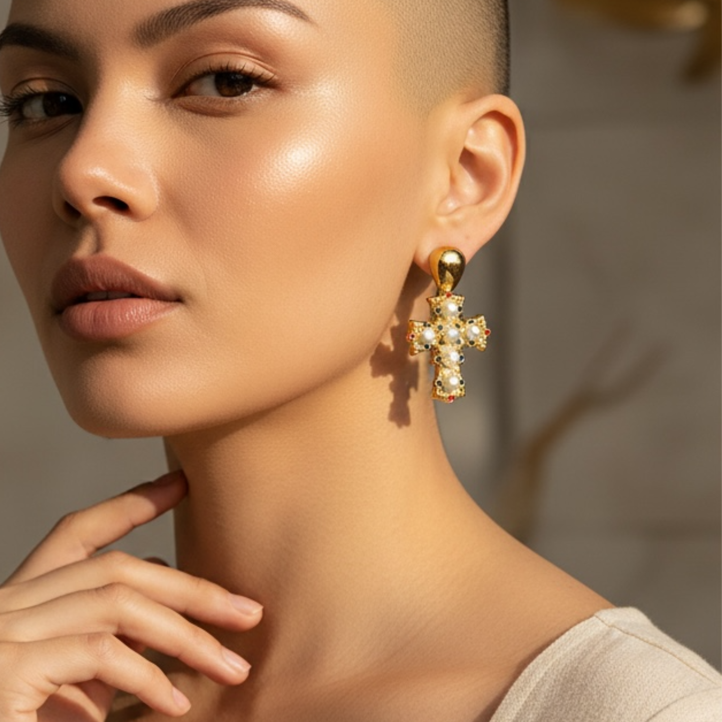 Boucles d’Oreilles VALENCIA Dorées 18K | CLAWME HOPE