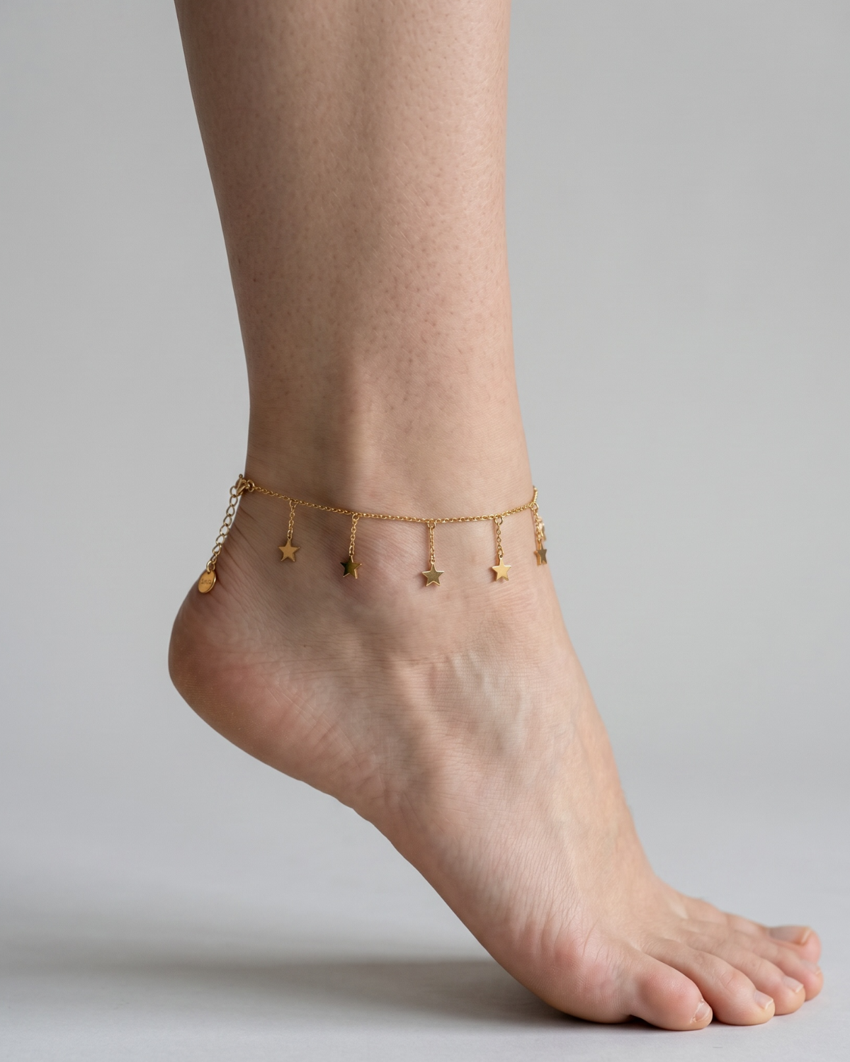 ÉTOILEA – Bracelet de cheville céleste doré en acier inoxydable 316L