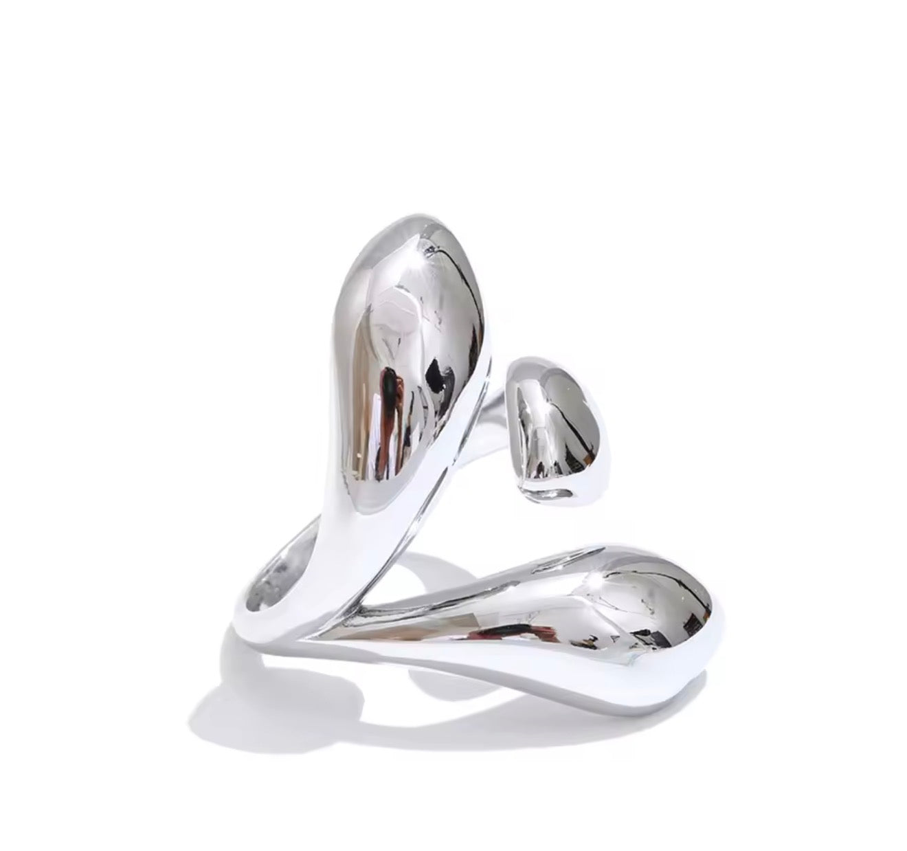 Bague Velora sculpturale ajustable dorée ou argentée | CLAWME HOPE