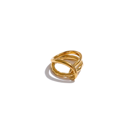 Bague Sculpturale Dorée Femme – ELARA | CLAWME HOPE