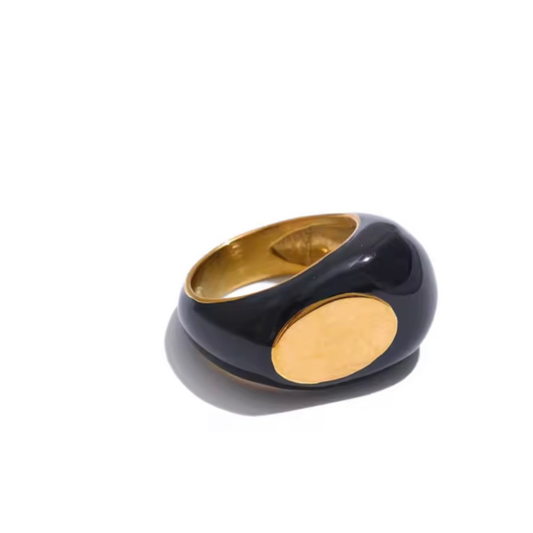 Bague Dorée Émaillée Noéra | Bijou Élégant & Contemporain – CLAWME HOPE