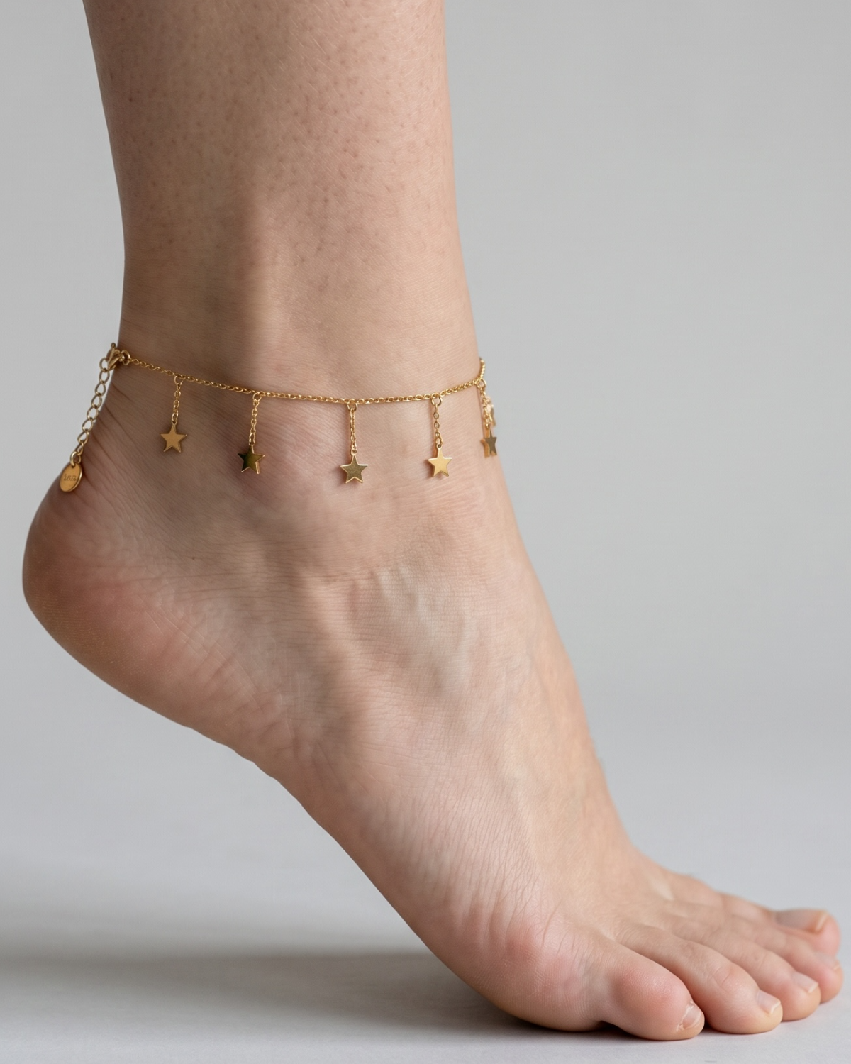 ÉTOILEA – Bracelet de cheville céleste doré en acier inoxydable 316L